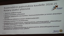 Piirikuvernööri Paavo Rönkkö pulisonsa Immi Rönkön kanssa vieraili klubissa 15.10.24, mukana oli myös AG Markku Ranin.