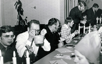 Pikkujoulut seurakuntatalolla 1978.