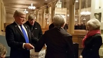 Konsertin loputtua, ratkaistiin arpajaisten voittajat.
Arvonnan tulokset nähtävillä kotisivujen uutispalstalla 31.3.17 asti.