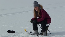 Vaihto-oppilaamme Hannah Australiasta pääsi tutustumaan
pilkkimisen saloihin.
