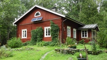 Ohitimme Kilpolankoskella entisen myllärin mökin matkalla Pietarin suojaksi (1916) tehdyille juoksuhaudoille.