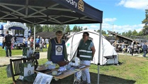 Rotarit olivat mukana Juvan kesäkarkeloissa 8.7.17.