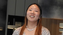 Savonlinnan klubin japanilainen vaihto-oppilas oli mukana tilaisuudessa.