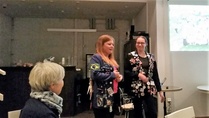Piirin 1430 vaihto-oppilasvastaava Sonja Marttinen ja vaihto-oppilas Samatha USA:sta kertoivat nuorisovaihdosta 8.11.2016. 