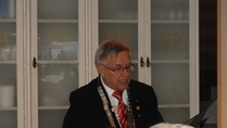 Presidentti toivotti vieraat tervetulleiksi.