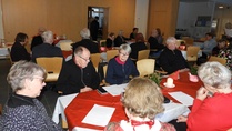 Järjestimme omaishoitajille perinteisen jouluruokailun Juvakodissa 21.11.23