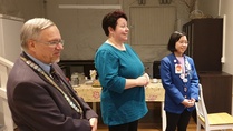Japanilainen vaihto-oppilaamme Yomi Nakimura kertoi itsestään klubikokouksessa 15.10.19.
