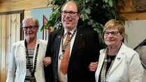 Rantasalmen, Savonlinnan ja Juvan tulevan kauden 2017 - 2018 presidentit yhteiskuvassa 15.6.17.